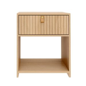 WOODEN BEDSIDE CABINET